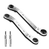 DURATECH HVAC Service Wrench Set, Refrigeration Wrench, 3/16', 1/4', 5/16', 3/8', for...