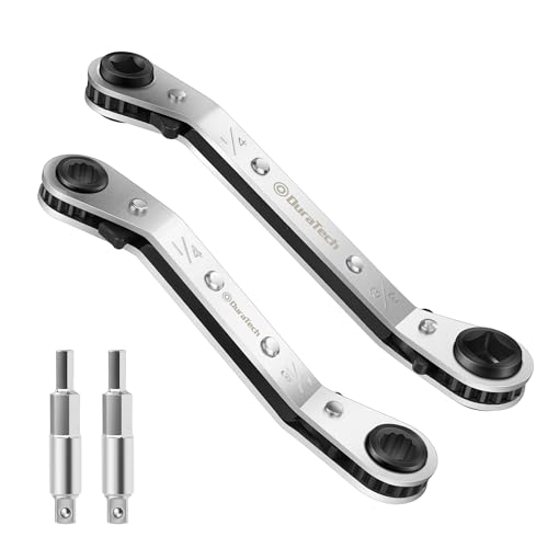 Image of DURATECH HVAC Service Wrench Set, 3 /16 inch, 1 /4 inch, 5 /16 inch, 3 /8 inch | Refrigeration Wrench, Air Conditioning & Refrigeration Equipment, Hex Bit Adapter
