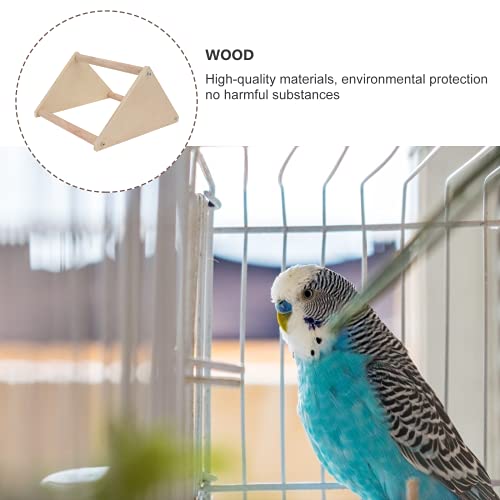 iplusmile Vogel Accessoire 1 st Papegaai Staand Rack Vogel Kuiken Staand Plank Driehoekige Vogel Staand Rack - Afbeelding 3