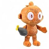 New Bloons TD 6 Monkey Plush Toy, 9.8inch Strategy Game Balloon Tower Defense 6' Peripheral Toys, Bloons TD6 Game Plush Gift for Game Fans and Friends(Brown)