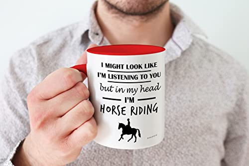 Stuff4 Horse Gifts for Women Men, in My Head I'm Horse Riding, Riding Gifts for Lovers Mugs Girls - Image 4