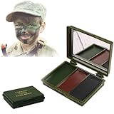Mikabila 3 Stücke Camouflage Gesicht Farbe Sticks Kit,Tarnschminke Camouflage Creme,Camo Face Paint Camouflage Make-Up Schminkset Militär Tarnschminke Schminkstifte Army