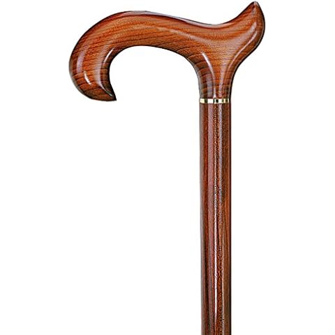 Gastrock Gehstock, exklusiver ergonomischer Derby-Griff aus echtem Kirschholz Cover