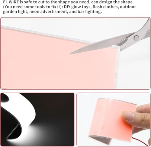 Image of Electroluminescent EL Panel Light, DIY EL Light Cuttable Paper for Decoration /Cosplay /Funny Birthday Parties /Horror Theme Parties /Pumpkinhead (1, Beige)