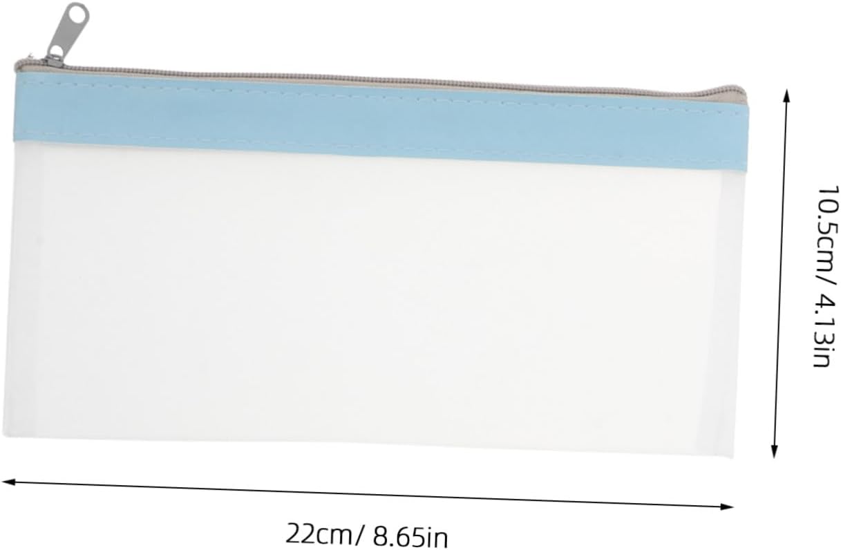 6pcs Pvc Cash Pouch with Zipper for Secure Storage and Privacy Protection, Bill Organizer Envelope 8.66x4.13 Inches, for Corporate Cash Transfer and Bank Deposit