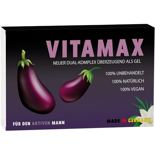 VITAMAX Complejo dual | Para hombres activos | Efecto inmediato para más deseo y placer | 5 bolsas | Alta dosis 500 mg Tribulus Terrestris, ginseng rojo, cinc | HACCP in Germany