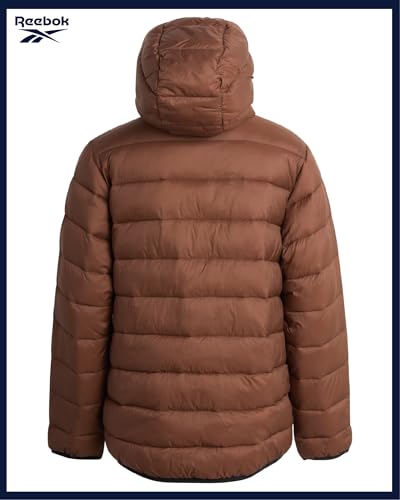 Image of Reebok Boys Winter Coat - Lightweight Insulated Puffer Jacket - Wind & Water Resistant Quilted Hooded Winter Jacket for Boys