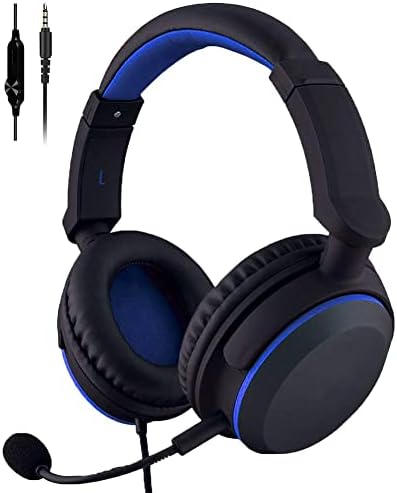 OONOL Headphones with Noise Cancelling Mic,Over Ear Bass Surround Sound Gaming Headset with Wire for Game,On-line Class, Computer,Cell Phone,Call Center, Office,Skype,22 H Talk Time (Black)