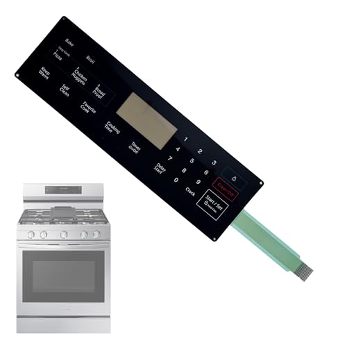 DG34-00025A Membrane Switch Touch Panel-Compatible with Samsung Gas Ranges Ovens Fit Models NX58F5300SS,NX58F5500SB,NX58F5500SS-Replaces AP5800759,PS8764897-Touch Control Panel