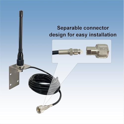 image for FMUSER VM200 Marine Radio Antenna, Durable 153-164Mhz Boat Radio Anten