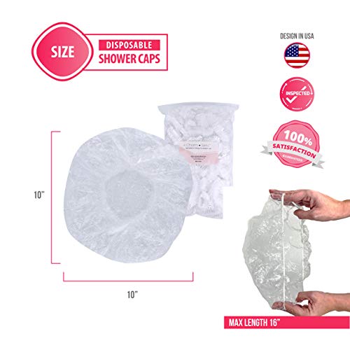 Disposable Hair Plastic Shower Cap - (50