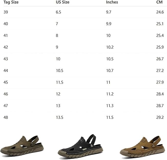 Stepthetop Sandals for Men, Men's Premium Leather Orthopedic Sandals, Handcrafted Full-Grain Leather-Closed Toe, Arch Support, Anti-Slip, Shock-Absorbing3