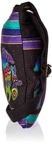 Zeckos Laurel Burch Artistic Totes Crossbody 10 inch X 10 inch Dog Hobo Canvas Handbag3
