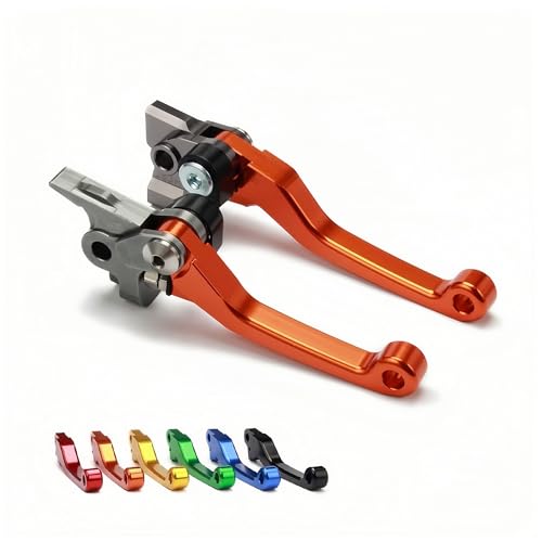 Levier d'embrayage moto Husqvarna anti casse aluminium orange CNC - 3