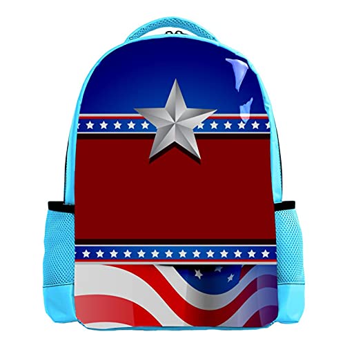 Sac à dos garçon drapeau américain vintage pour collège et loisirs