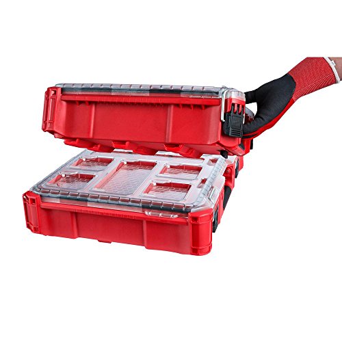Milwaukee PACKOUT 11-Compartment Small Parts Organizer, Versatile and Durable Modular Storage Syatem, Impact Resistant and Weather Sealed with Heavy Duty Latches and Reinforced Hinge