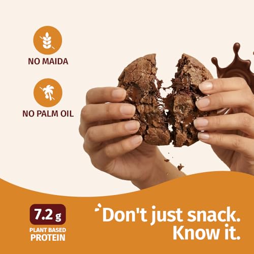 Image of The Good Kind Hazelnut Chocolate Cookies - 200gm, High Plant Based Protein Cookies with Almond Butter, Roasted Hazelnuts & Millets, Perfect for Snacking, Gluten Free, Palm Oil free & Vegan (Pack of 2)