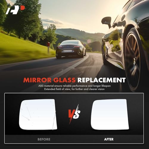 A-Premium Right Passenger Side Upper Heated Mirror Glass with Backing Plate Compatible with Ram 1500 2019-2024 - Towing Mirror Flat with Towing Package, Replace # 68401392AA by A-Premium - Used condition - Image 7
