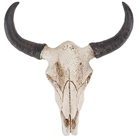 IMIKEYA Halloween Cow Skull Decor: Realistic Statue Skeleton Animal Head Bull Head Skull Wall Hanging Art Home Wall Decor Cover