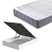 FACTORY COLCHON - Pack Colchón Viscoelástico + Canapé De Madera Hard 135x190 Color Blanco