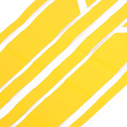 X Autohaux 32.28"X10.87" Car Hood Stripe Sticker Auto Racing Exterior Decal Decoration For Car Hood Roof Trunk Skirt Bumper Yellow 1Pair #TOP4