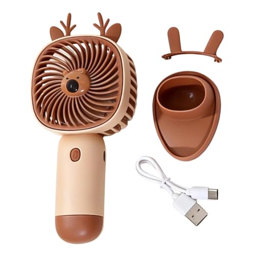 Ventilador De Mano Recargable Ventilador De 3 Velocidades Con Dibujos