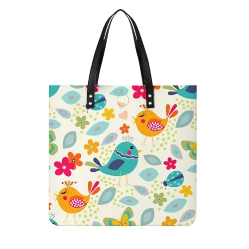Sac à bandoulière tote bag femmes oiseau mignon idéal pour vos journées de voyage et shopping