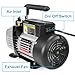 XtremepowerUS 1/4HP Rotary Vane Vacuum Pump for Automotive Air Conditioner Resin Degassing Refrigeration HVAC A/C R410a R134 (3.5 CFM), w/Vacuum Oil