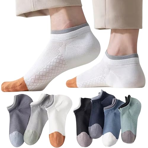Image of DIVUE Socks for Men and Women | Pack of 7 | Premium Cotton Double Collar Design | Anti Odor, Soft & Breathable, Durable Everyday Wear Ankle Socks | Casual & Sports Use