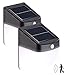 Produktbild Lunartec Solar-Außenwandleuchten: 2er-Set LED-Solar-Wandleuchten mit PIR-Bewegungsmelder, 30 Lumen, 1 W (LED-Solar-Außenlampe, kaltweiß)