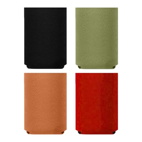 WUSJCOF 4-Pack fundas de neopreno antideslizantes para latas estándar, enfriadores aislantes para botellas de cerveza (473 ml, 16 oz)