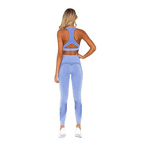 Hotexy Women\'s Workout Sets 2 Pieces Suits High Waisted Yoga Leggings with Stretch Sports Bra Gym Clothes