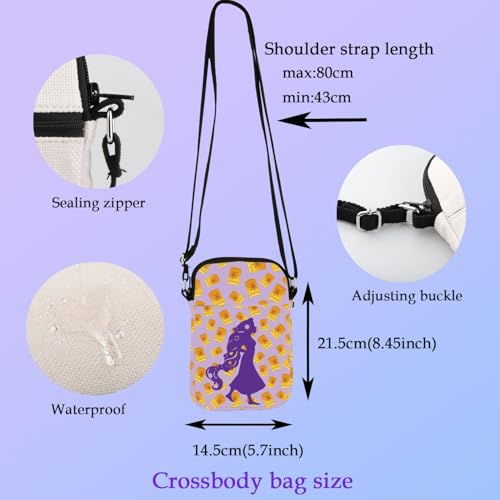 XYANFA Long Hair Movie Crossbody Bag Themed Gift Cartoon Movie Lover Gift Sun Shoulder Bag2
