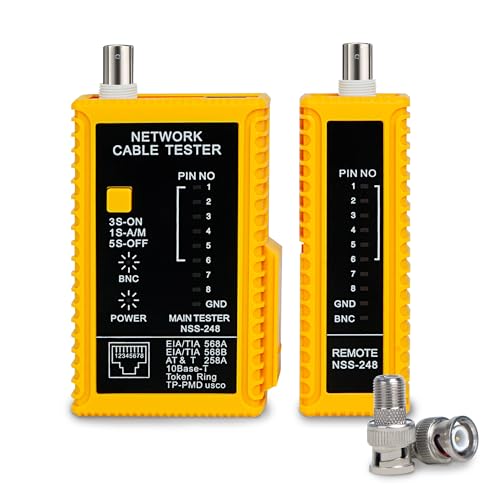 Treedix Coaxial(Coax) Cable Tester Network Cable Tester Portable BNC F-Style
