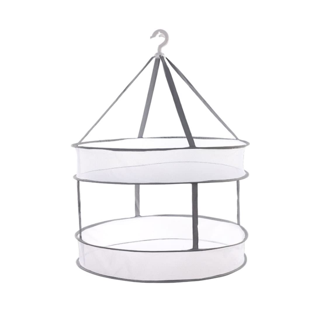 CAKEEYUM Foldable Clothes Drying Rack 2 Tier Windproof Hanging Cloth Dryer for Outdoor Indoor clothes drying rack dryer hanging cloth foldable racks net