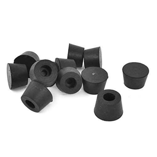 Rubber Cone Shaped Furniture Table Chair Foot Pads 23mm Dia 12 Pcs