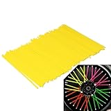 GZYF Speichenwickel Speichenhäute Abdeckungen Radspeichenwickel Gelb Für 19 bis 21 Zoll Speichenräder 1 Packung