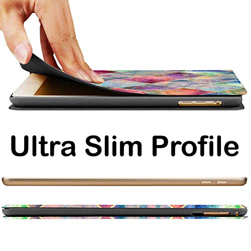 Image of DuraSafe Cases for iPad Pro 11 inch 2nd Gen Folio Printed Case A2228 MY232HN /A A2068 A2230 MXDC2HN /A MXDE2HN /A MXDD2HN /A MXDF2HN /A A2231 MY332HN /A MY342HN /A MXEW2HN /A MXEY2HN /A - Diamond Grid