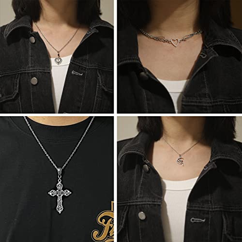 Y2k Accessories Goth Grunge Y2k Star Indie Butterfly Boho Cross Pendent Y2k Jewelry for Women Men