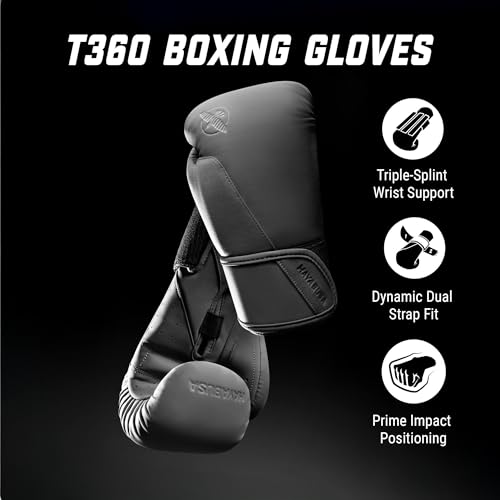 Image of Hayabusa T360 Boxing Gloves - Revolutionary Hand Ergonomics | Empowering Wrist Support | Single or Dual Strap Closure | Training, Sparring, Heavy Bag - 10 oz 12 oz 14 oz 16 oz 18 oz