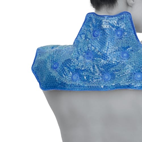 BIOSYNEX - Coussin Chauffant ou Refroidissant Épaules, Nuque, Cervicales - Compresse Thermique - Soulage les Douleurs des Épaules et Trapèzes, Les Raideurs,...