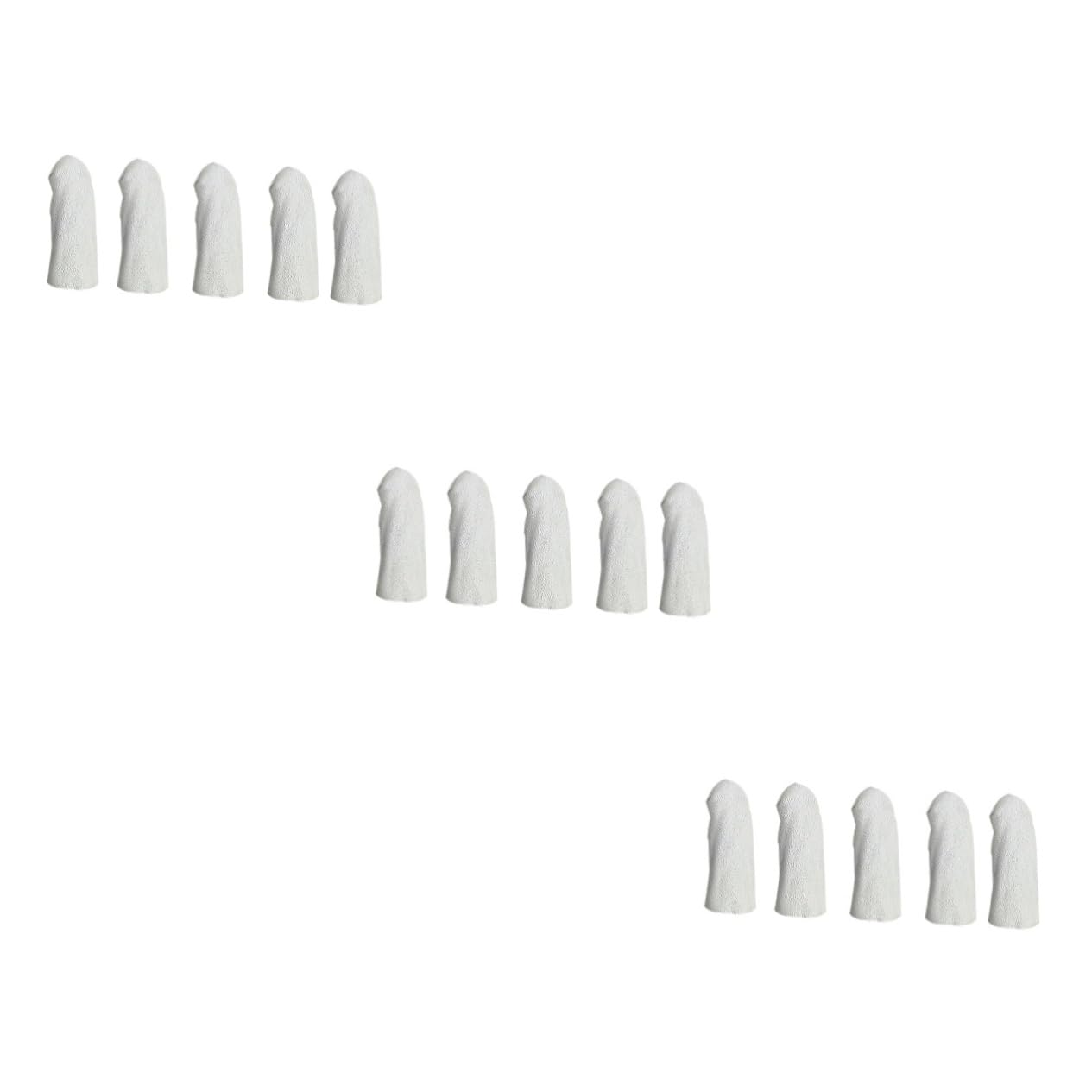 BCOATH 3sets Leather Finger Sleeve Finger Guard Heat Insulation Jewelry Making Tool Protector for Safety 5pcs*3