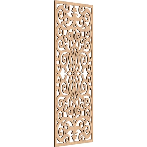 Image of 25 3 /8 inchW x 64 3 /8 inchH x 3 /8 inchT Buel Decorative Fretwork Wood Wall Panels, Hickory