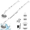 Electric Spin Scrubber, Voweek Cordless Cleaning Brush with Adjustable Extension Arm 4 Replaceable Cleaning Heads, Power…