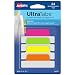 Avery Ultra Tabs, 2.5" x 1", 2-Side Writable, Pink/Green/Orange, 24 Repositionable Margin Tabs (74767)
