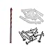 AMT Hex Shank Drill Bit 21 PCS Set, Stainless Steel Screws, 1 PC Drill Bit, 10 PCS Hardware Screws, 10 PCS Ribbed Plastic Anchors