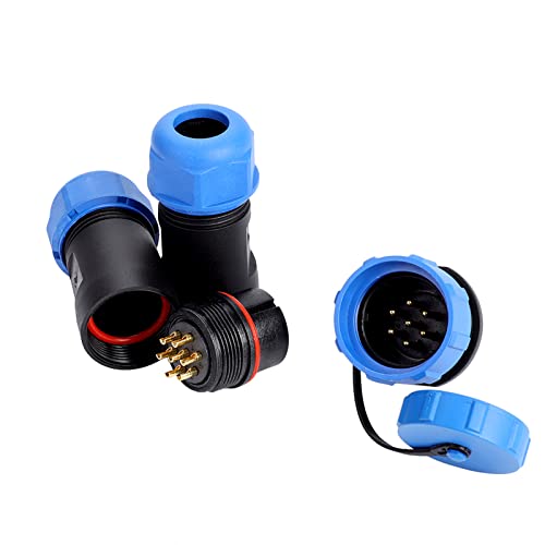 Conector de Aviación Plástico IP68 HUIOP 7 pines miniatura 1
