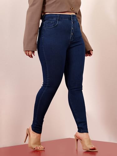 Image of Miss Chase A+ Women's Bootcut High Rise Regular Length Stretchable Denim Jeans