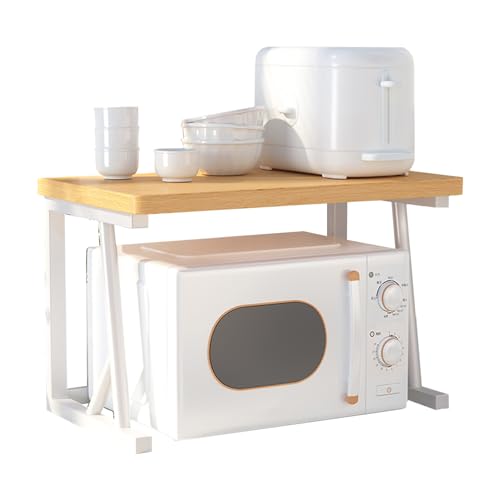 Support micro-ondes extensible à 2 niveaux pour optimiser le comptoir de cuisine