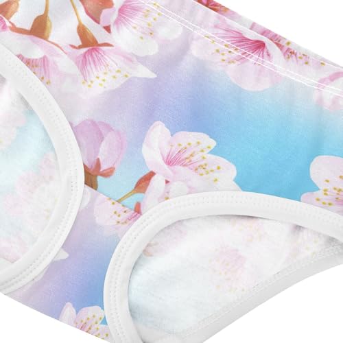 Cherry Blossoms Pastel Little Girl Panties Toddler Girls Underwear Cotton Animals Kids Undies Briefs 2t4